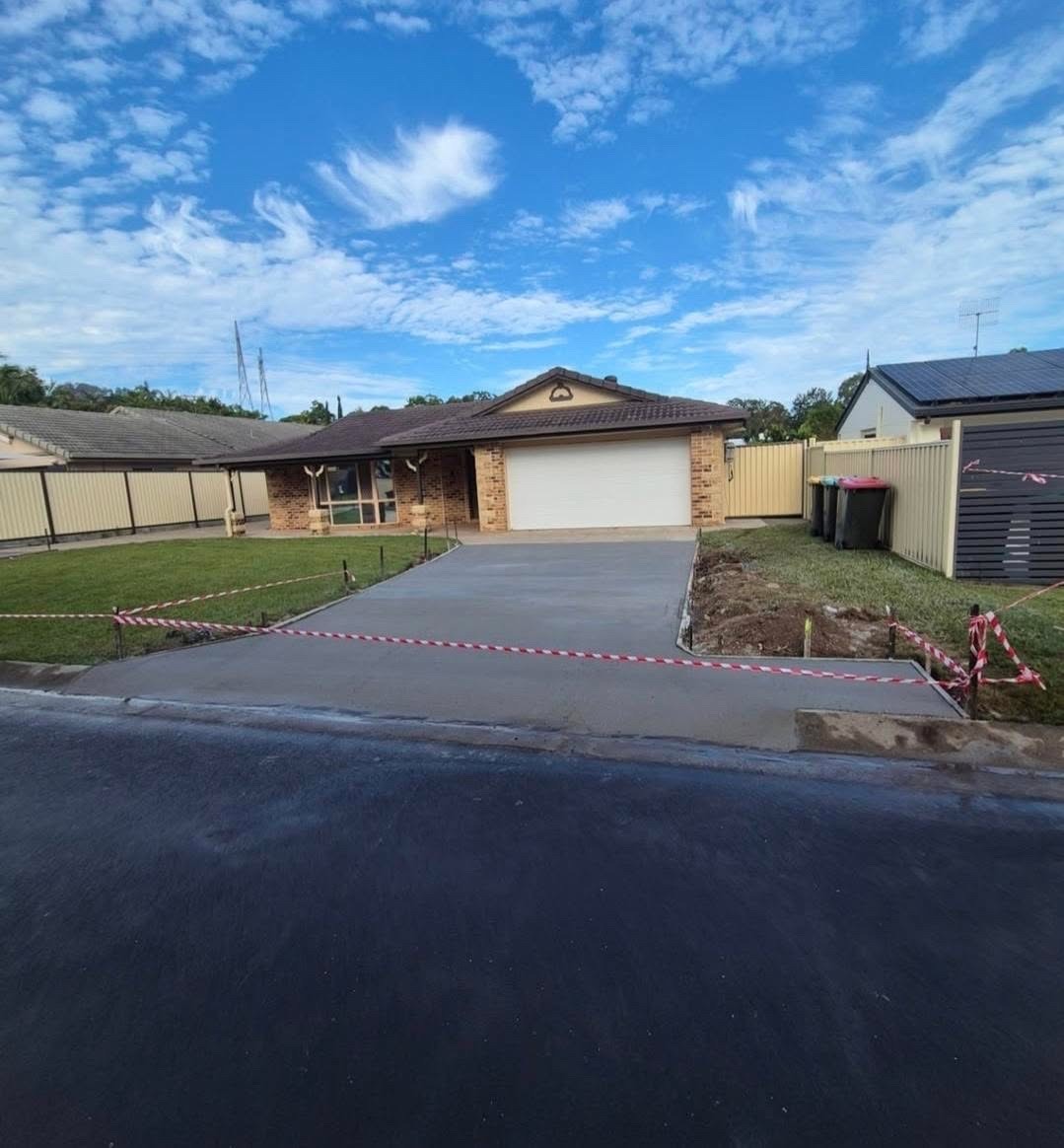 Finished concrete driveway Gold Coast